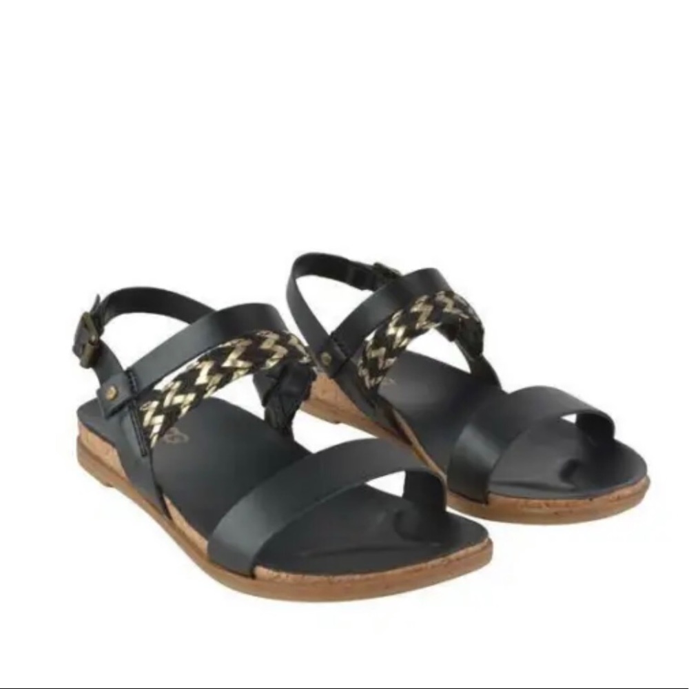 UGG Girls Jayna Sandals Black Size 6